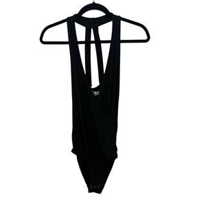 Abercrombie and Fitch Black Bodysuit Sleeveless Woman’s SM Goth Sexy Open Back